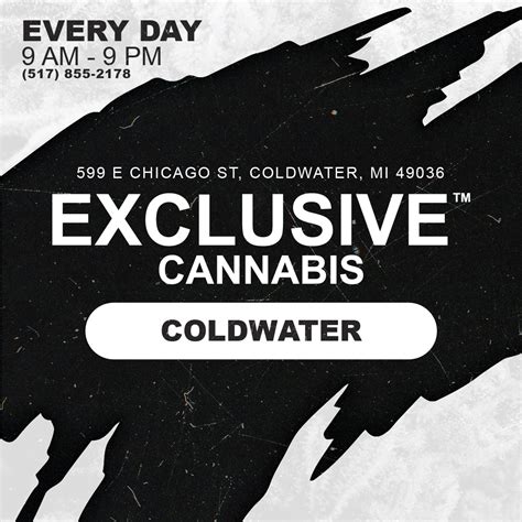Exclusive coldwater marijuana and cannabis dispensary reviews - Order cannabis online from the best dispensaries in your area. ... 4.9 star average rating from 422 reviews. 4.9 ... Exclusive Coldwater. 